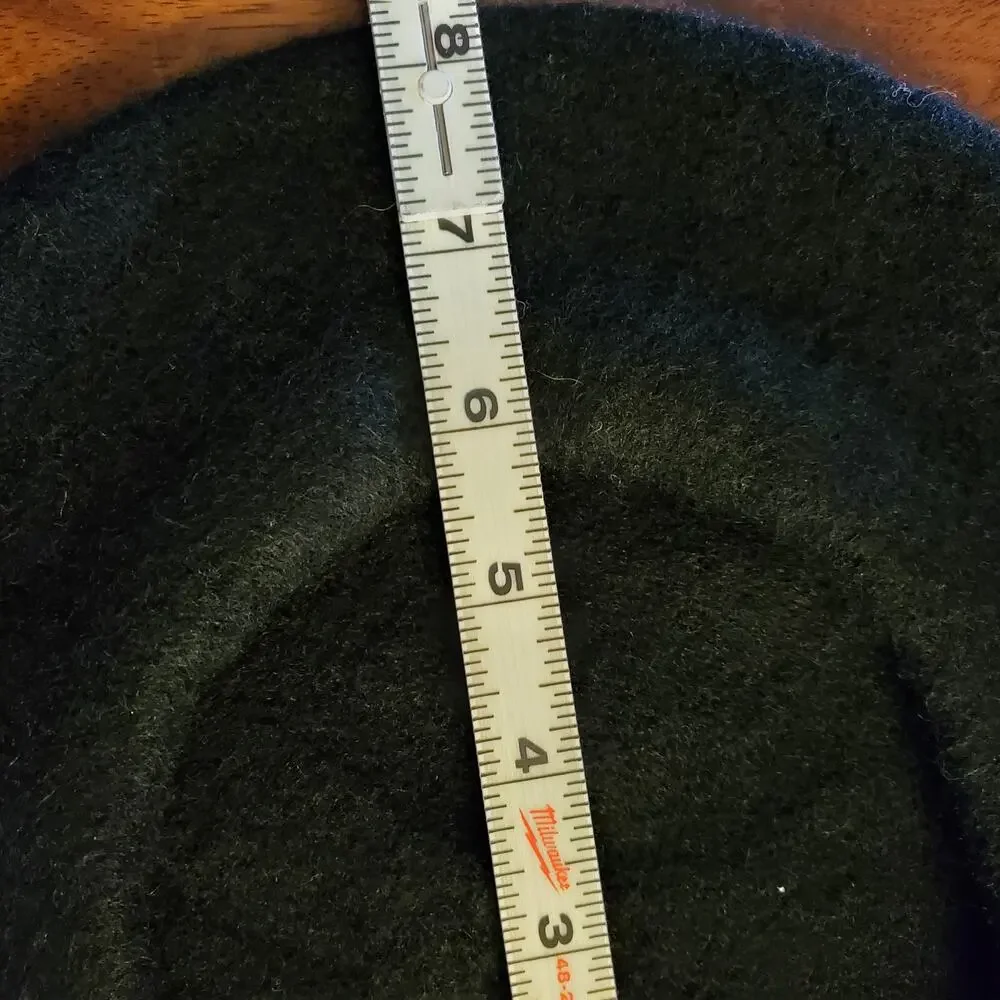 Classic Black Wool French Beret Hat Timeless Style  NWT Warm